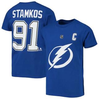 Dětské Tričko Steven Stamkos #91 Tampa Bay Lightning Name Number Velikost: Dětské L (11 - 12 let)