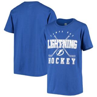 Dětské Tričko Tampa Bay Lightning Digital T-Shirt - Blue Velikost: Dětské L (11 - 12 let)