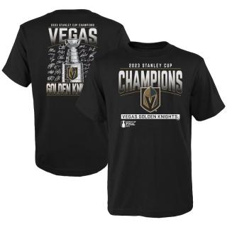 Dětské tričko Vegas Golden Knights 2023 Stanley Cup Champions Signature Roster Velikost: Dětské M (9 - 11 let)