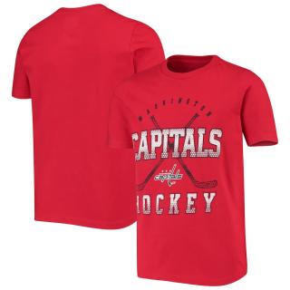 Dětské Tričko Washington Capitals Digital T-Shirt - Red Velikost: Dětské M (9 - 11 let)