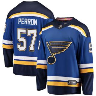 Dres #57 David Perron St. Louis Blues Breakaway Home Jersey Velikost: L