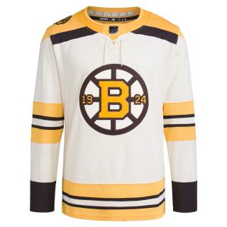 Dres Boston Bruins adidas Cream 100th Anniversary Primegreen Authentic Jersey Velikost: 42 (XXS)