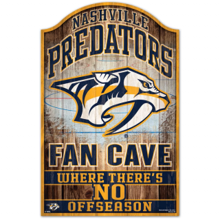 Dřevěná Cedule Nashville Predators Fan Cave Wood Sign