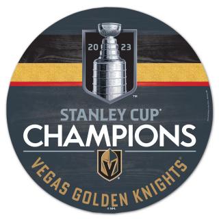 Dřevěná plaketa Vegas Golden Knights 2023 Stanley Cup Champions 14  Round Wood Sign