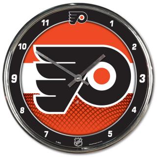 Hodiny Philadelphia Flyers WinCraft Chrome Wall Clock