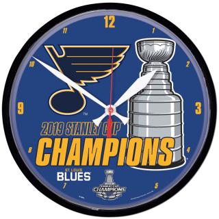 Hodiny St. Louis Blues WinCraft 2019 Stanley Cup Champions 12.75'' Round Wall Clock