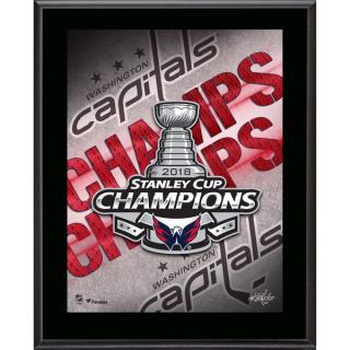 Logo Washington Capitals 2018 Stanley Cup Champions 10.5  x 13  Champions Logo Sublimated Plaque