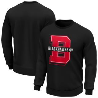 Mikina Chicago Blackhawks College Letter Crew Sweatshirt Velikost: L