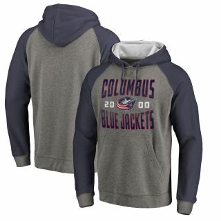 Mikina Columbus Blue Jackets Timeless Collection Antique Stack Tri-Blend Raglan Velikost: M