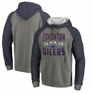 Mikina Edmonton Oilers Timeless Collection Antique Stack Tri-Blend Raglan Velikost: S