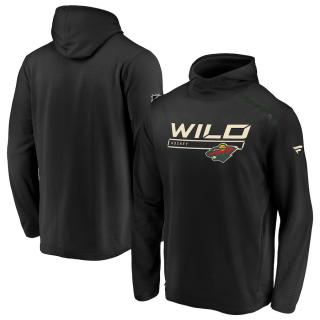 Mikina Minnesota Wild Authentic Pro Rinkside Transitional Pullover Hoodie Velikost: S