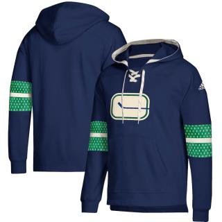 Mikina Vancouver Canucks Adidas Jersey Lace-Up Pullover Hoodie Velikost: M