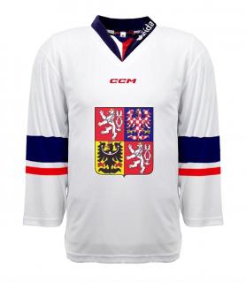 Nový dres české hokejové reprezentace 2023/2024 CCM Fandres replica - bílý Velikost: dětský XXXS