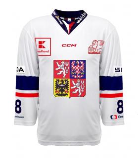 Nový dres české hokejové reprezentace 2023/2024 CCM PRO Authentic - bílý Velikost: golmanský L