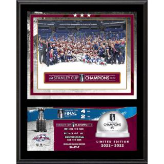 Obraz Colorado Avalanche 2022 Stanley Cup Champions 12'' x 15'' Sublimated Plaque with Game-Used Ice from the 2022 Stanley Cup Final - Limited Edition…