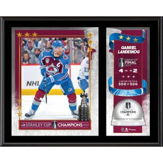 Obraz Colorado Avalanche 2022 Stanley Cup Champions Gabriel Landeskog 12'' x 15'' Sublimated Plaque with Game-Used Ice from the 2022 Stanley Cup Final…