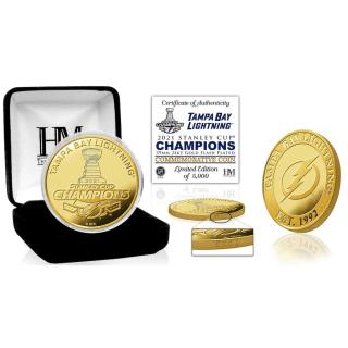 Pamětní mince Tampa Bay Lightning 2021 Stanley Cup Champions Gold Mint Coin