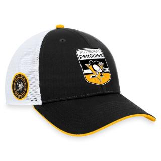 Pánská kšiltovka Pittsburgh Penguins Draft 2023 Podium Trucker Adjustable Authentic Pro