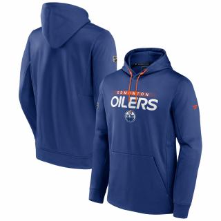 Pánská mikina Edmonton Oilers RINK Performance Pullover Hood Athletic Navy-Dark Orange Velikost: L