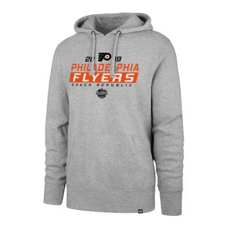 Pánská mikina s kapucí 47 Brand Headline Hood NHL Philadelphia Flyers šedá GS19 Velikost: L