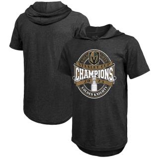 Pánská mikina Vegas Golden Knights 2023 Stanley Cup Champions Tri-Blend Short Sleeve Hoodie T-Shirt Velikost: L