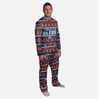 Pánské pyžamo Edmonton Oilers Ugly Holiday Pajamas NHL Velikost: S