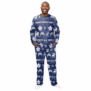 Pánské pyžamo Toronto Maple Leafs Ugly Holiday Pajamas NHL Velikost: XL