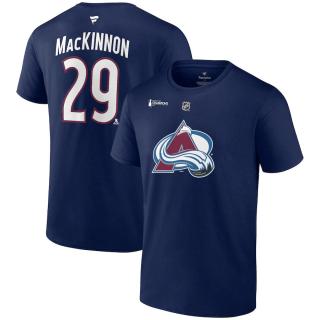 Pánské tričko Nathan MacKinnon Colorado Avalanche 2022 Stanley Cup Champions Authentic Stack Name & Number Velikost: L