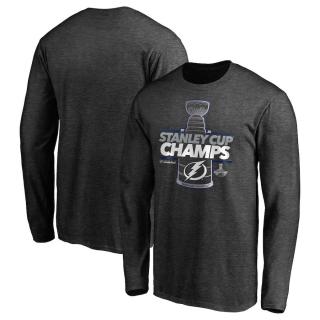 Pánské tričko Tampa Bay Lightning 2020 Stanley Cup Champions Locker Room Laser Shot dlouhý rukáv Velikost: XXXL