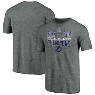 Pánské tričko Tampa Bay Lightning 2020 Stanley Cup Champions Odd Man Rush Tri-Blend Velikost: XXL