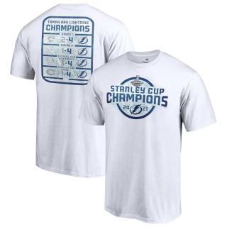 Pánské tričko Tampa Bay Lightning 2021 Stanley Cup Champions Schedule Velikost: XL