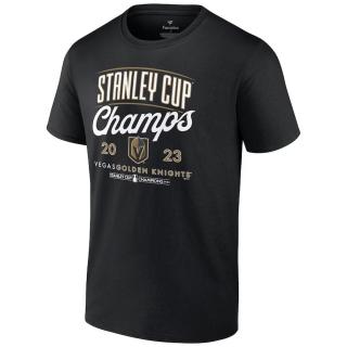 Pánské tričko Vegas Golden Knights 2023 Stanley Cup Champions Black Logo Velikost: L