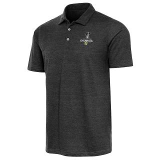 Pánské tričko Vegas Golden Knights 2023 Stanley Cup Champions Heather Black Peak Polo Velikost: XXL