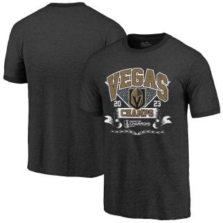 Pánské tričko Vegas Golden Knights 2023 Stanley Cup Champions Ringer Tri-Blend Velikost: L