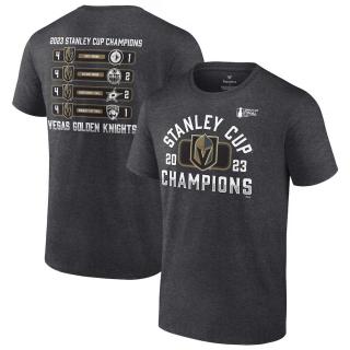 Pánské tričko Vegas Golden Knights 2023 Stanley Cup Champions Schedule T-Shirt Velikost: L
