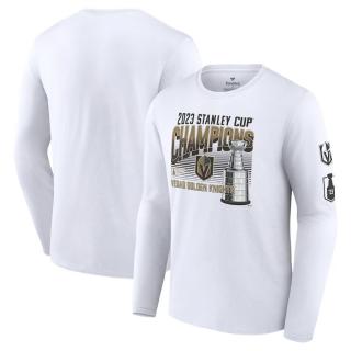 Pánské tričko Vegas Golden Knights 2023 Stanley Cup Champions White Long Sleeve Velikost: L