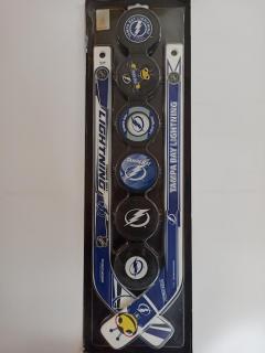 Plastová Minihokejka Tampa Bay Lightning Six Pack Mascot Edition