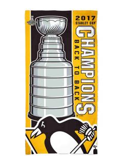 Plážová osuška Pittsburgh Penguins 2017 Stanley Cup Champions Back to Back