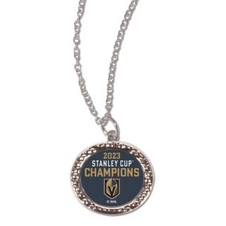 Přívěšek na krk Vegas Golden Knights 2023 Stanley Cup Champions Round Logo Necklace