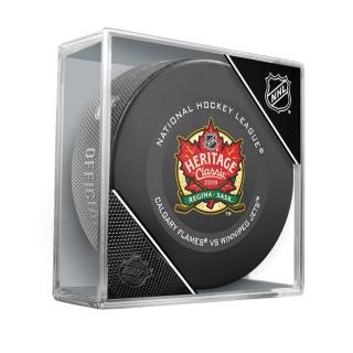 Puk 2019 NHL Heritage Classic Official Game Puck Winnipeg Jets vs. Calgary Flames