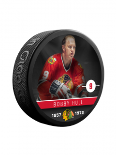 Puk Bobby Hull #9 Chicago Blackhawks Souvenir Collector Hockey Puck