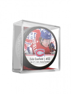 Puk Cole Caufield #22 Montreal Canadiens Souvenir Hockey Puck In Cube