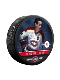 Puk Jean Béliveau #4 Montreal Canadiens Souvenir Collector Hockey Puck