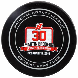 Puk Martin Brodeur February 9, 2016 Retirement Night Official Game Puck