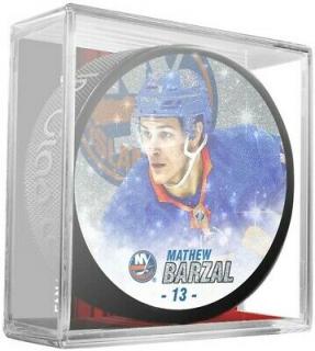 Puk Matthew Barzal #13 New York Islanders Glitter Puck