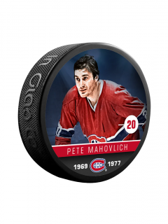 Puk Pete Mahovlich #20 Montreal Canadiens Souvenir Collector Hockey Puck