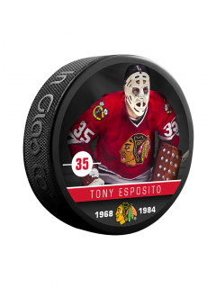 Puk Tony Esposito #35 Chicago Blackhawks Souvenir Collector Hockey Puck