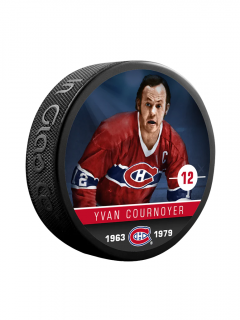 Puk Yvan Cournoyer #19 Montreal Canadiens Souvenir Collector Hockey Puck