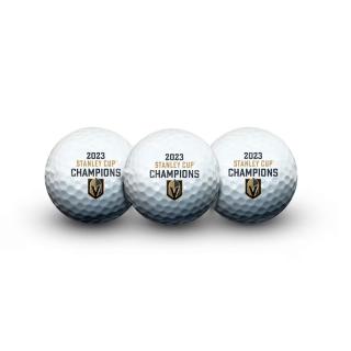 Sada golfových míčků Vegas Golden Knights 2023 Stanley Cup Champions Three-Pack Golf Ball Set