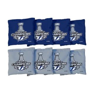 Sada polštářů Tampa Bay Lightning 2020 Stanley Cup Champions 8-Piece Regulation Corn-Filled Cornhole Bag Set